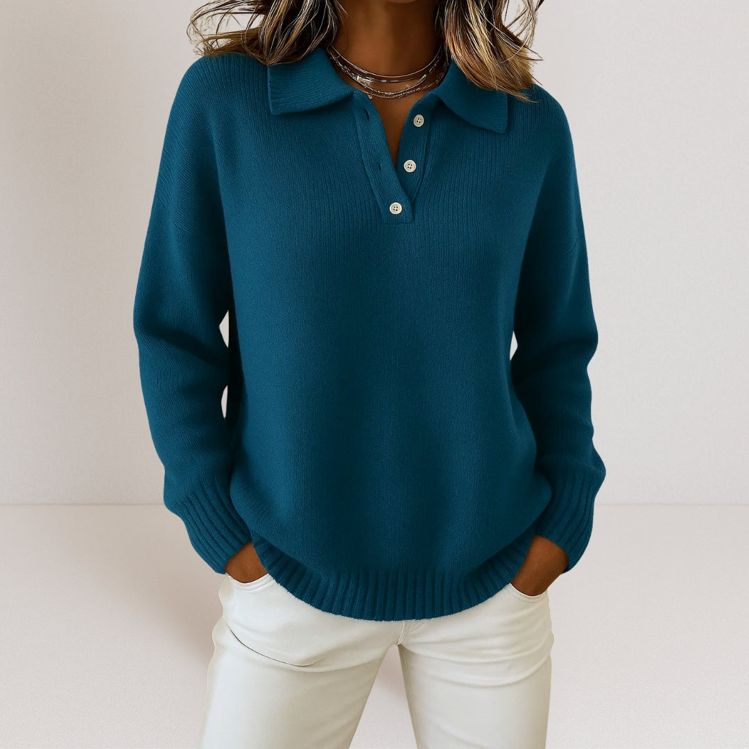 Olivia™ | Soft knitted sweater with collar