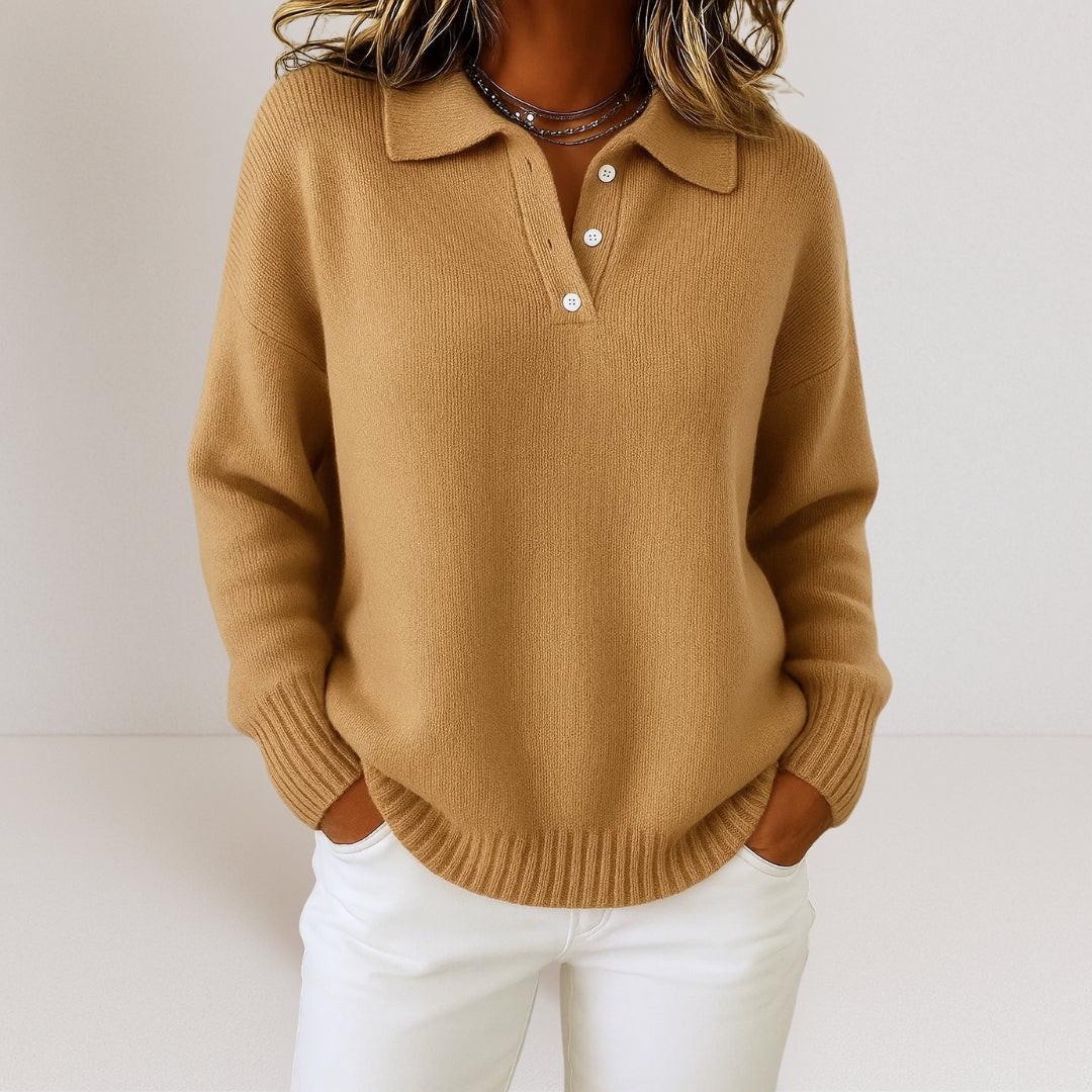 Olivia™ | Soft knitted sweater with collar