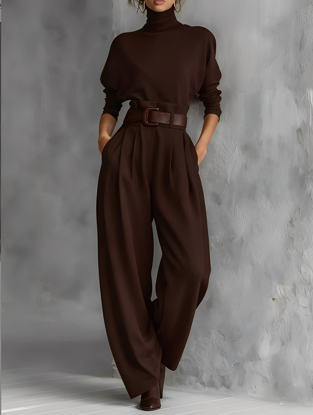 Maria | set with a turtleneck and straight pants