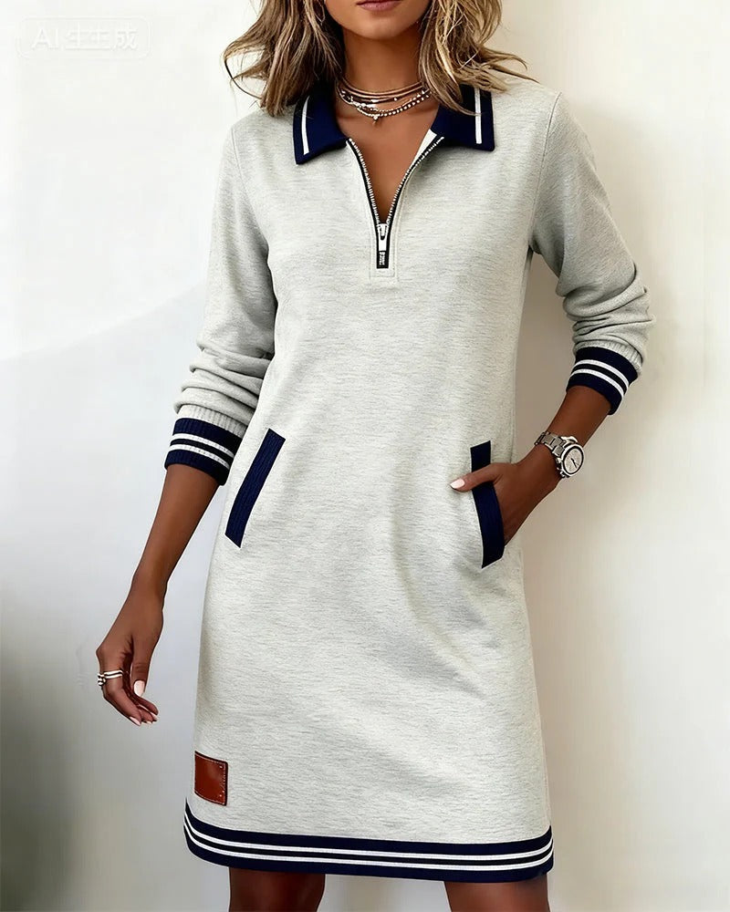 Bella | Chic Long Sleeve Cotton Dress